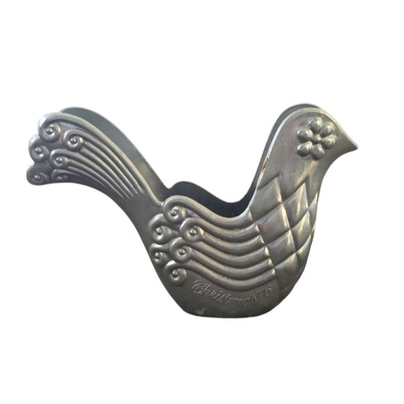 Vintage Avon 1976 Christmas Silver Dove Perfume Holder - Picture 3 of 8